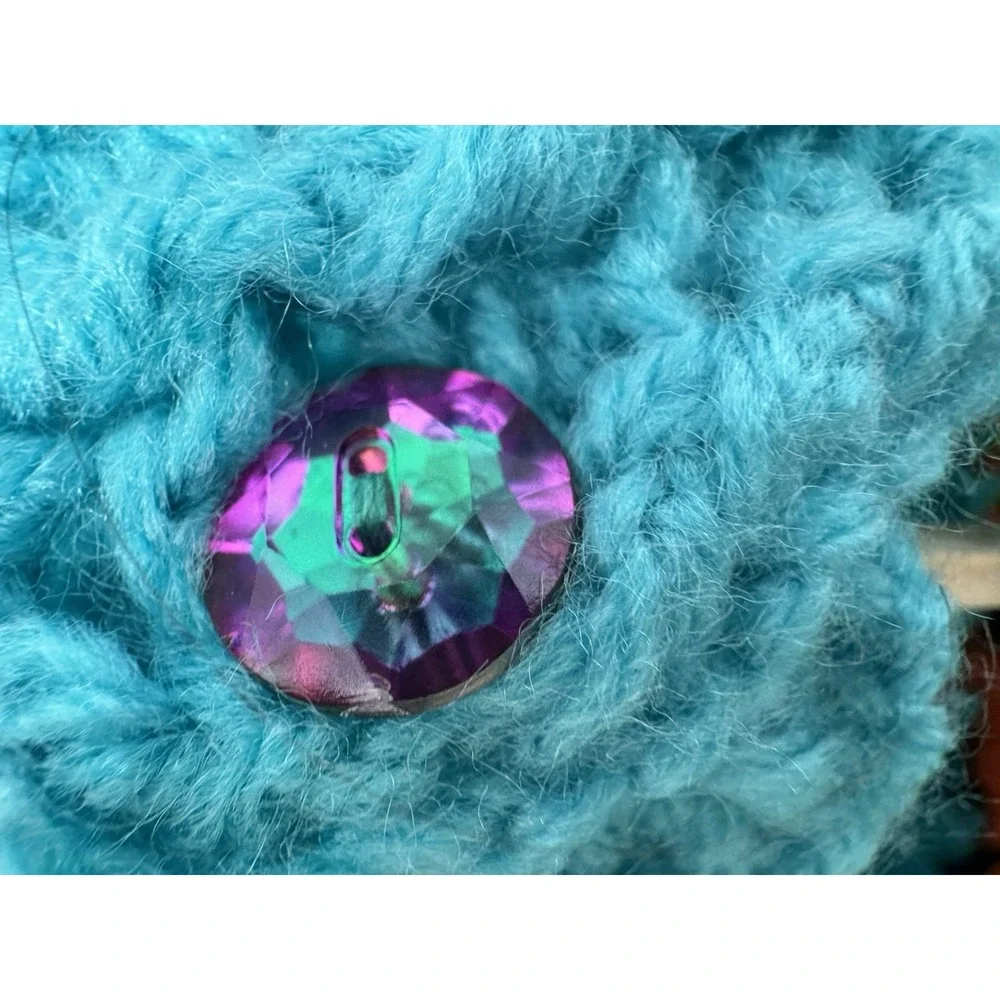X-Small Dog‎ Sweater Turquoise Variegated Handmade Crochet
